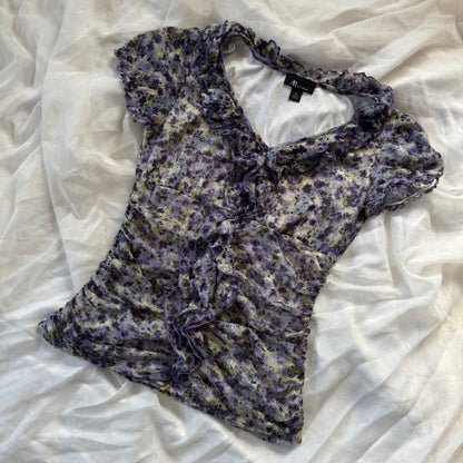 Fairy flower ruffle blouse