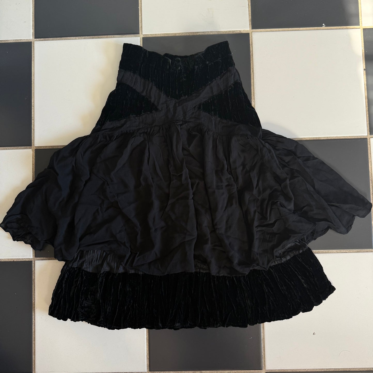 Whimsigoth black velvet maxi