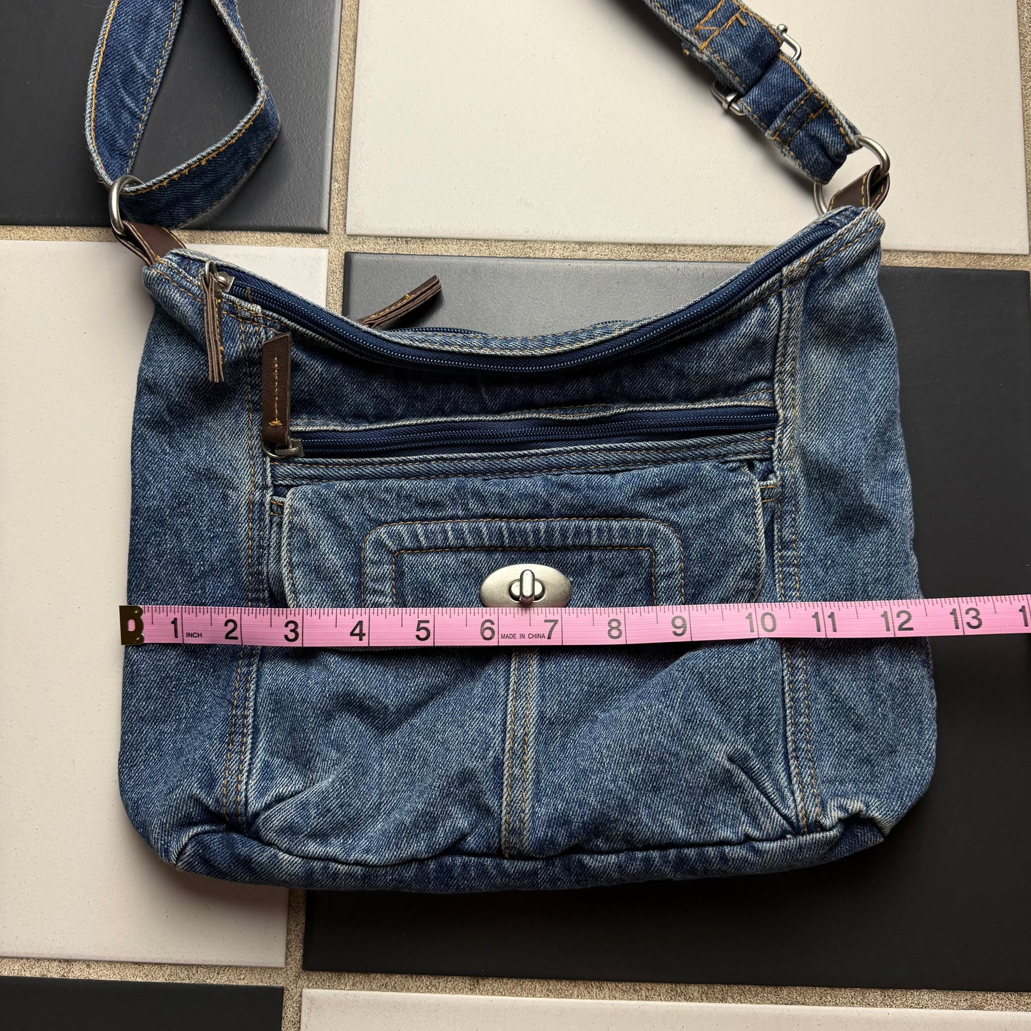 Denim crossbody bag