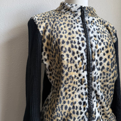 Cheetah zip up jacket