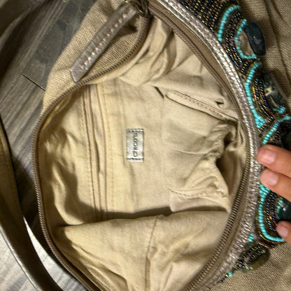 boho beaded hobo shoulder bag