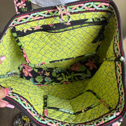 Vera Bradley botanical tote bag