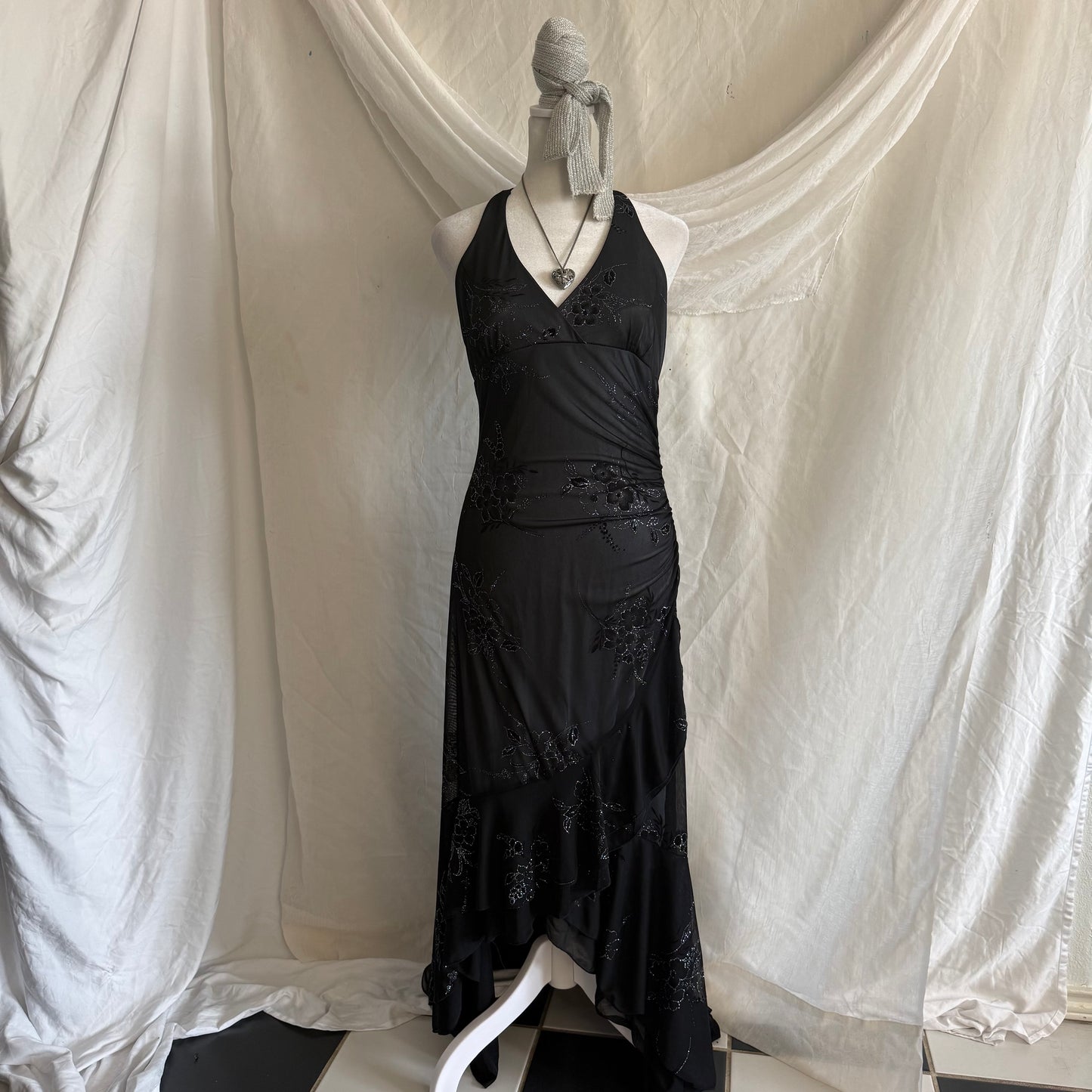 2000s Taboo glittery flower dress