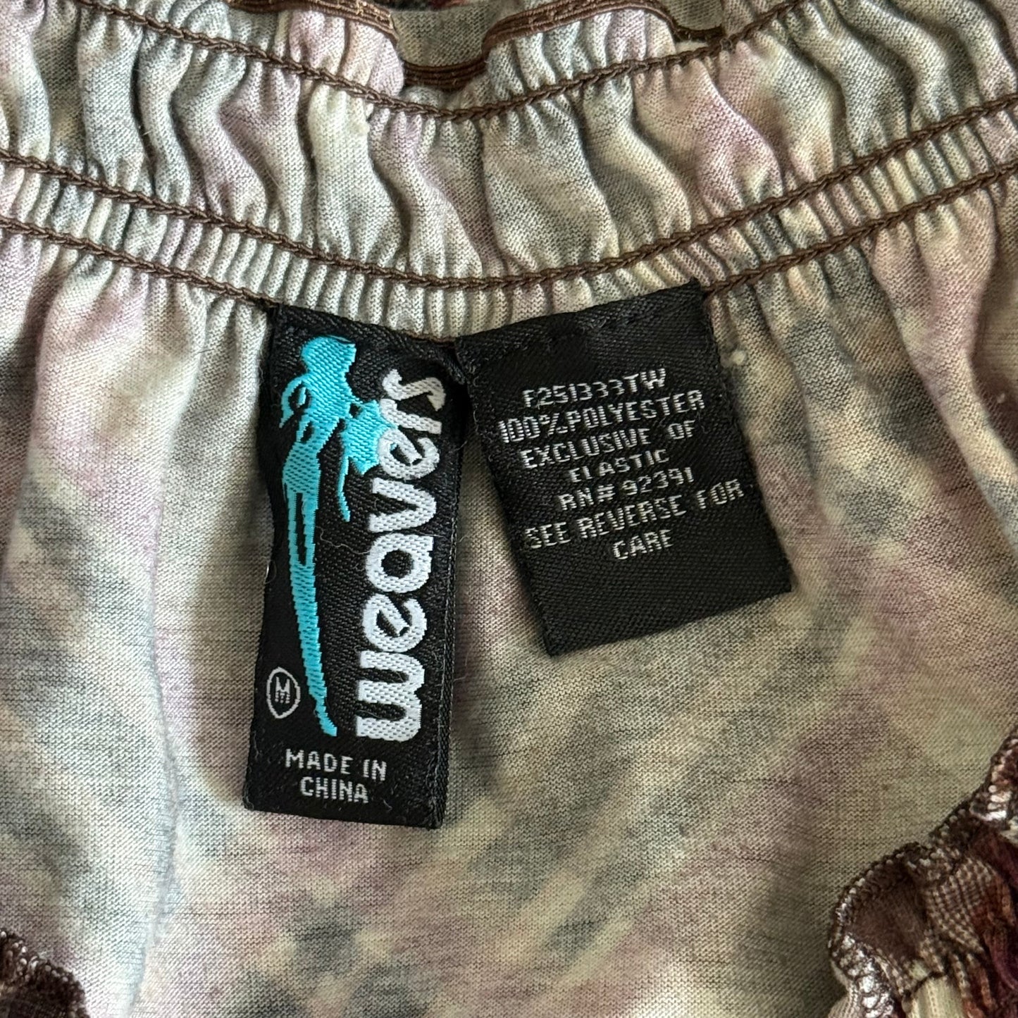 Brown plaid button top