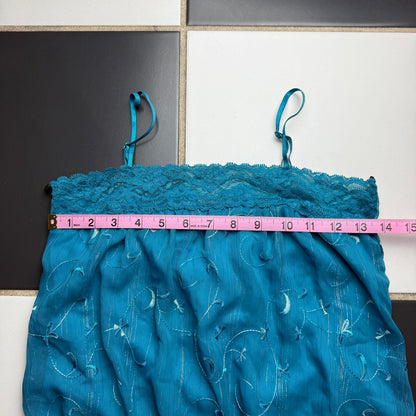 Turquoise bubble lace cami