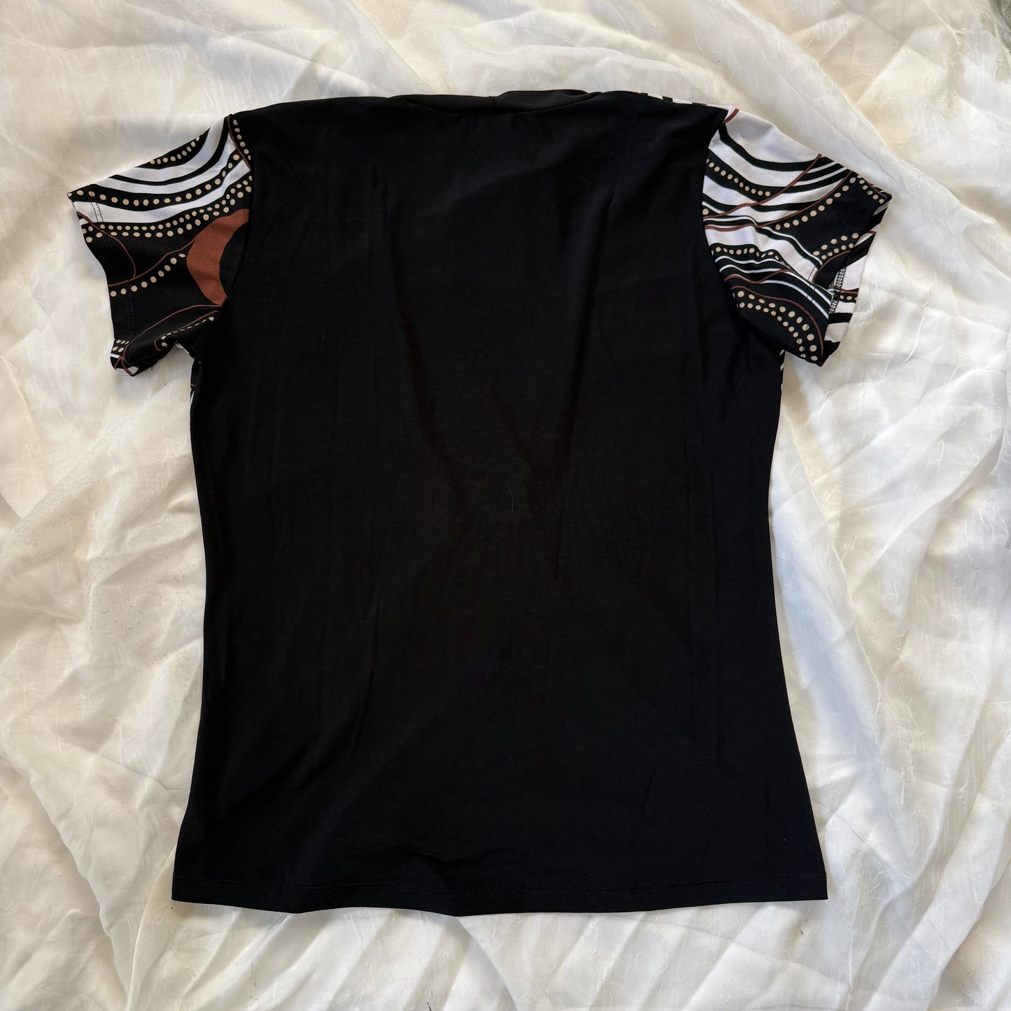 Retro patterned y2k top