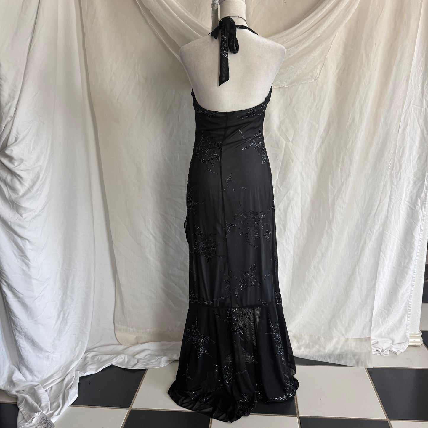2000s Taboo glittery flower dress