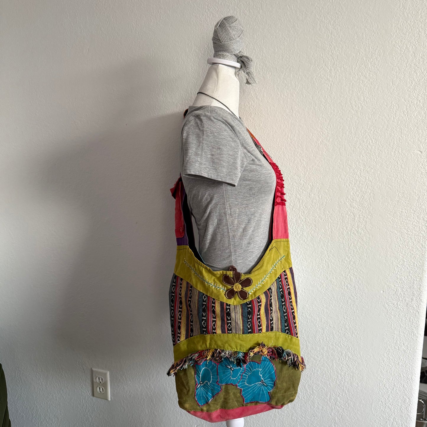 Boho patchwork crossbody bag