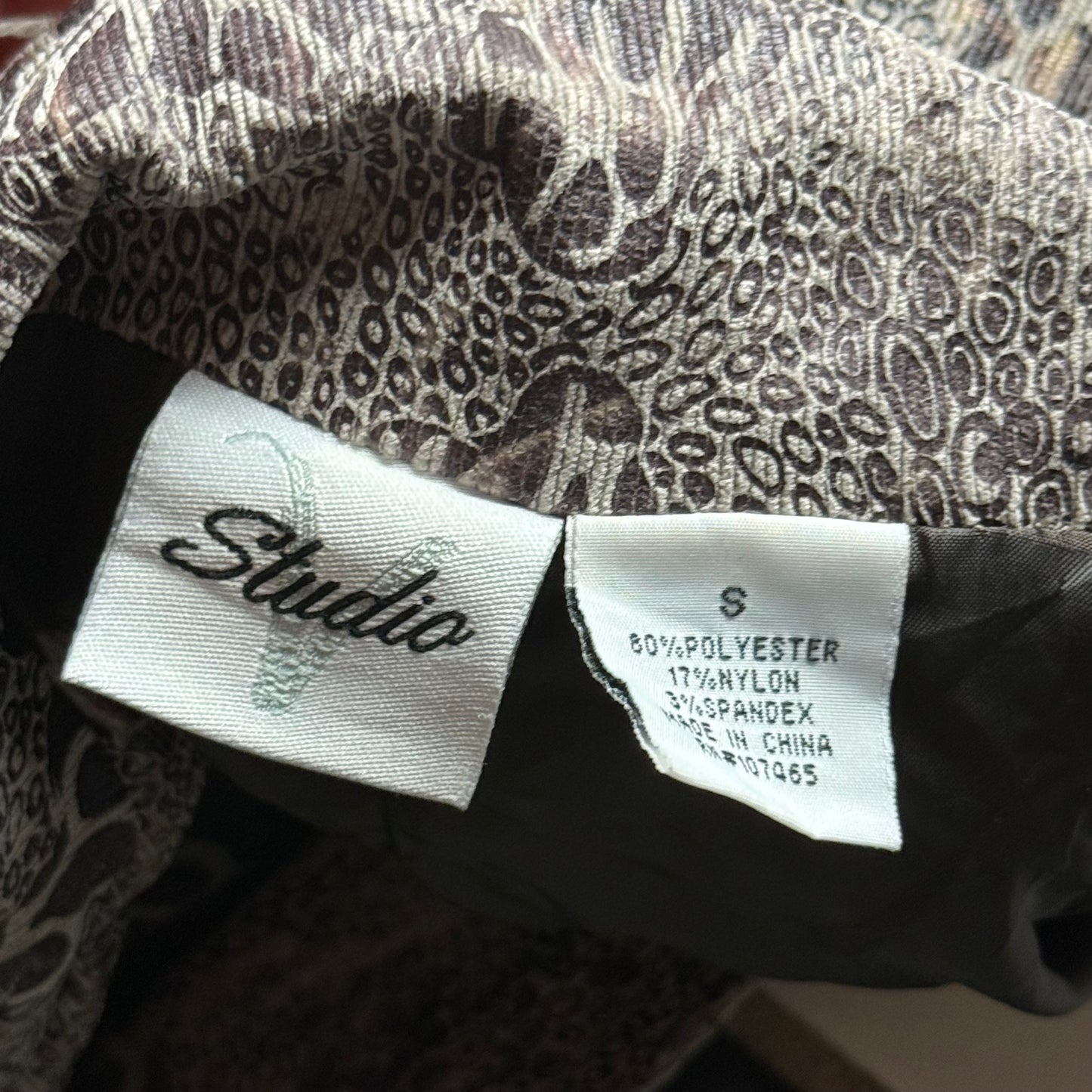 2000s brown printed blazer