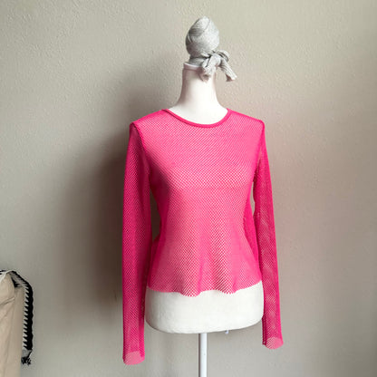 Fishnet pink top