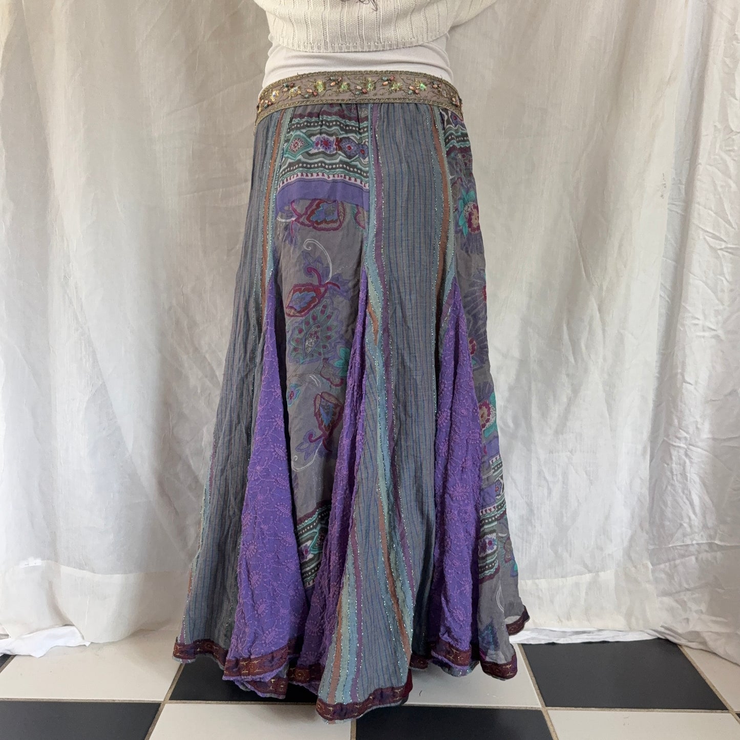 Purple cottage boho maxi