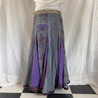 Purple cottage boho maxi