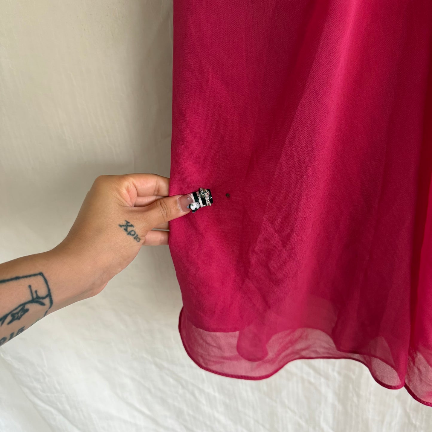 2000s bubblegum pink ruffle dress