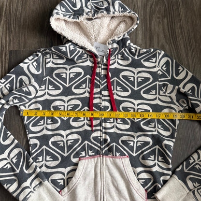 Y2K Roxy heart zip up hoodie
